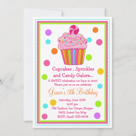 Invitation D Anniversaire De Petit Gateau De Zazzle Fr