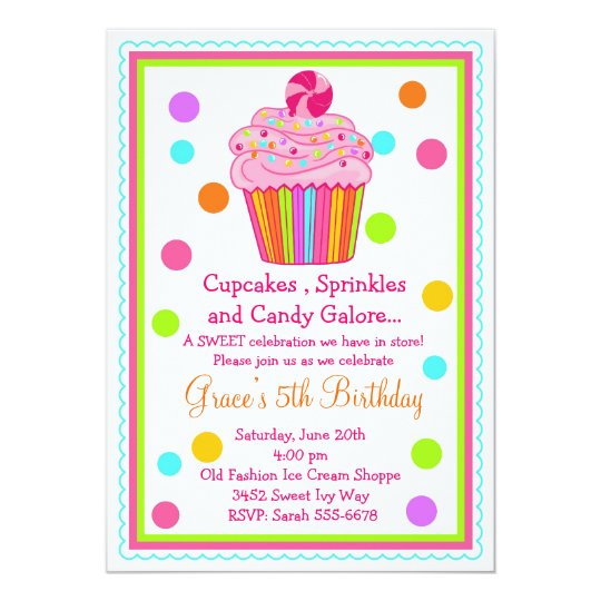 Invitation D Anniversaire De Petit Gateau De Zazzle Fr