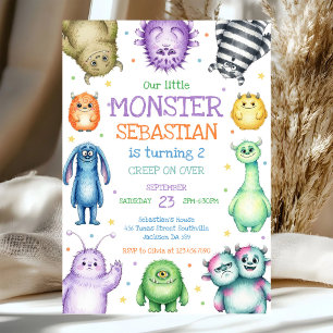 Invitation d'anniversaire de petit monstre