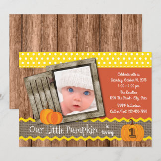 Invitation d'anniversaire de petite citrouille