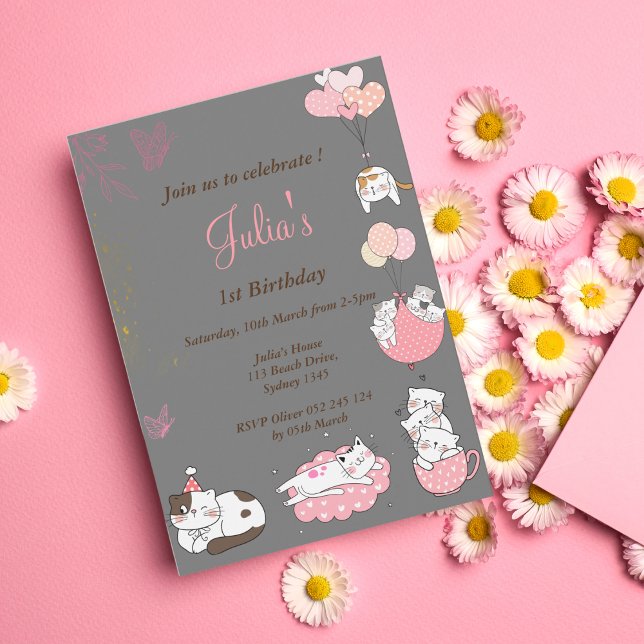invitation d'anniversaire de petite fille chère (Créateur téléchargé)