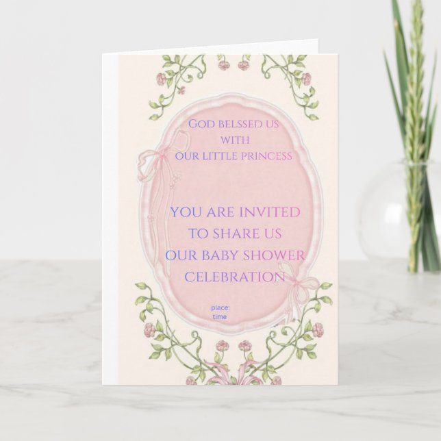 invitation d'anniversaire de petite princesse (Devant)