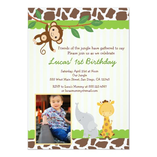 Invitation D Anniversaire De Photo De Safari De Zazzle Fr