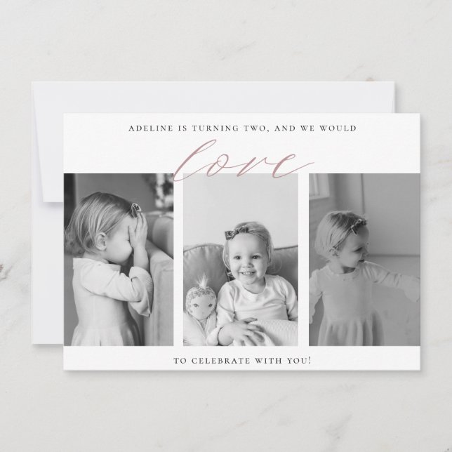 invitation d'anniversaire de photo personnalisée (Devant)