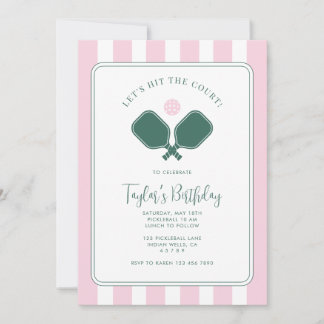 Invitation d'anniversaire de Pickleball