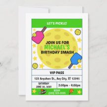 Invitation d'anniversaire de Pickleball