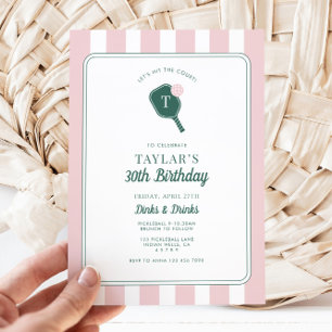 Invitation d'anniversaire de Pickleball personnali