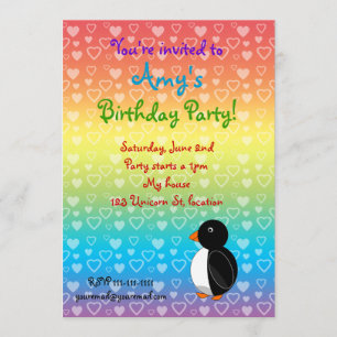 Invitation d'anniversaire de pingouin
