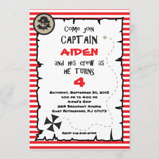 Invitation d'anniversaire de pirate
