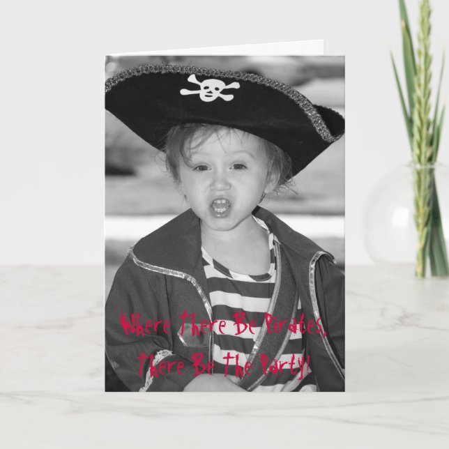 Invitation d'anniversaire de pirate (Devant)