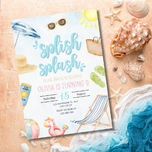 Invitation d'anniversaire de plage, Anniversaire d