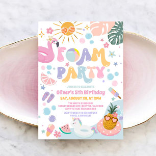Invitation d'anniversaire de plage d'été fête de m