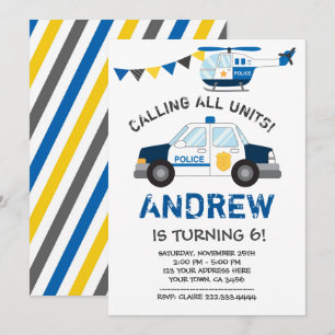 Invitation d'anniversaire de police