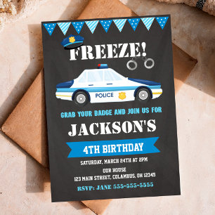 Invitation d'anniversaire de police Invitations de