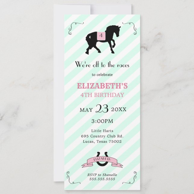 Invitation d'anniversaire de Pony (Devant)
