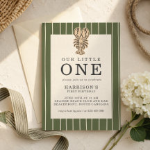 Invitation d'anniversaire de première année Preppy