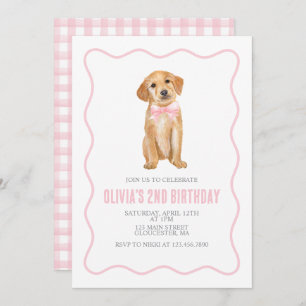 Invitation d'anniversaire de préppy puppy
