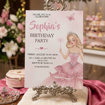 Invitation d'anniversaire de princesse
