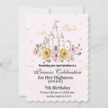invitation d'anniversaire de princesse