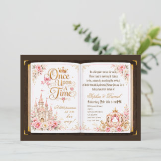 Invitation d'anniversaire de princesse de conte de