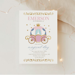 Invitation d'anniversaire de princesse de conte de