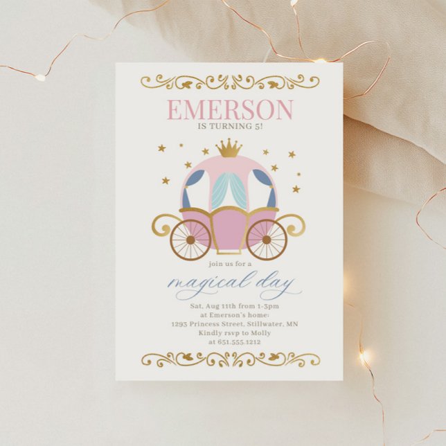 Invitation d'anniversaire de princesse de conte de (Créateur téléchargé)