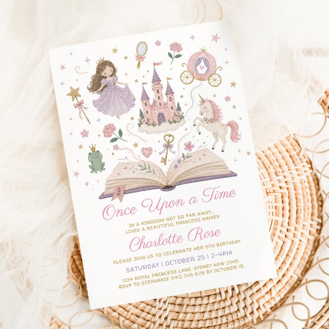 Invitation d'anniversaire de princesse de conte de (Créateur téléchargé)