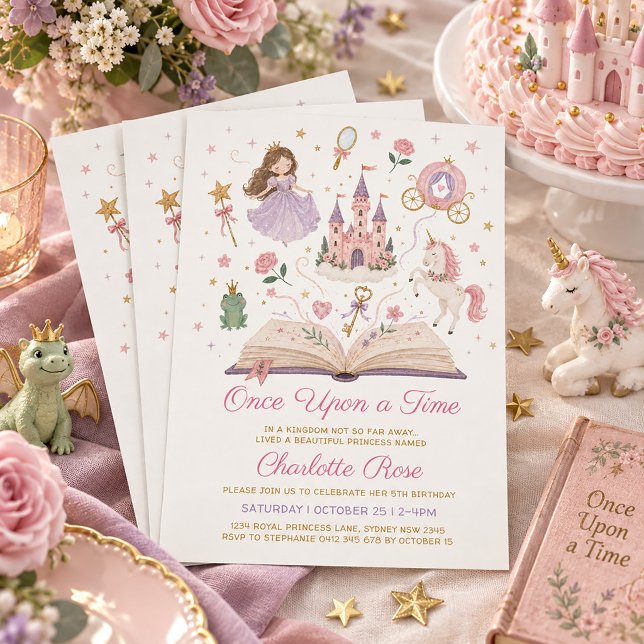 Invitation d'anniversaire de princesse de conte de (Créateur téléchargé)