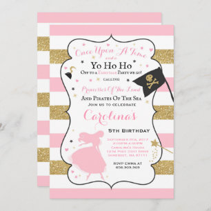 Invitation d'anniversaire de princesse et de