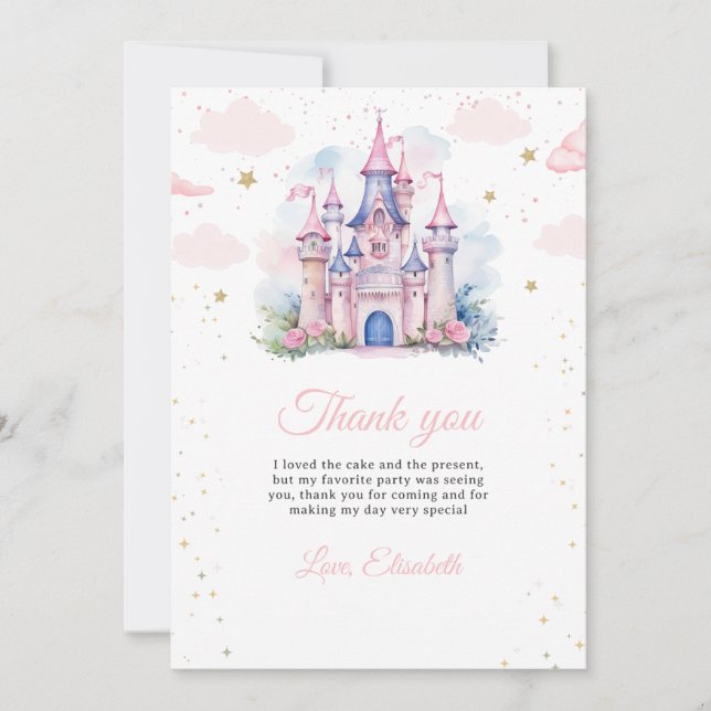 Invitation d'anniversaire de princesse, Petite Pri (Devant)