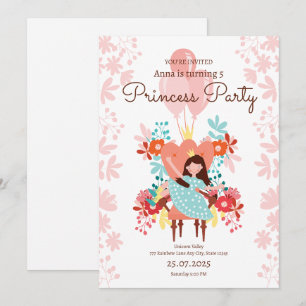 Invitation d'anniversaire de princesse, Princesse 
