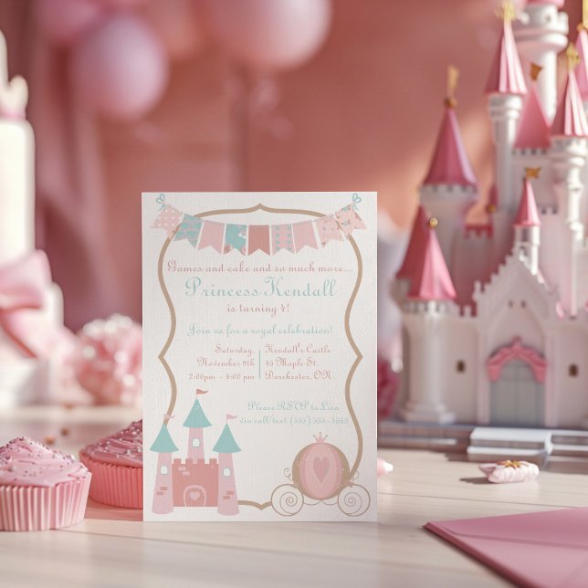 Invitation d'anniversaire de princesse royale (Créateur téléchargé)