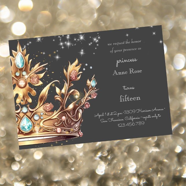 Invitation d'anniversaire de princesse royale (Créateur téléchargé)