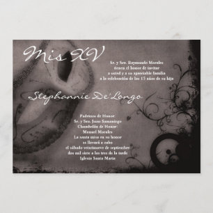invitation d'anniversaire de Quinceanera de la