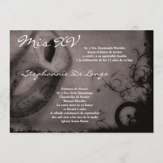invitation d'anniversaire de Quinceanera de la