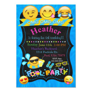 Invitations Faire Part Cartes Anniversaire Emoji Zazzle Fr