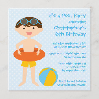 Invitation d'anniversaire de réception au bord de