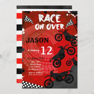 Invitation d'anniversaire de Red Bike