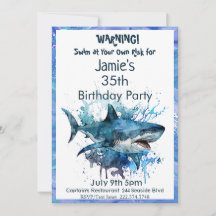Invitation d'anniversaire de requins, Attaque de r