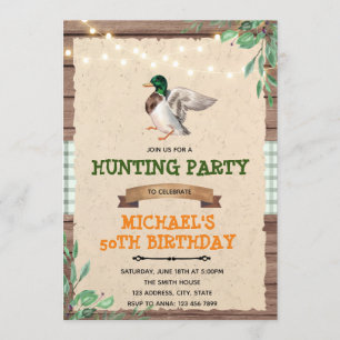 Invitation d'anniversaire de retraite de canard co