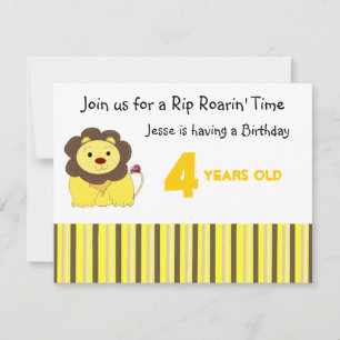 Invitation d'anniversaire de Rip Roarin