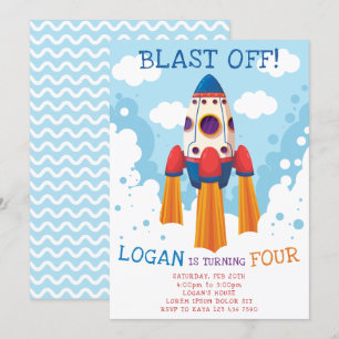 Invitation d'anniversaire de Rocket