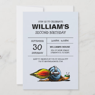 Invitation d'anniversaire de Rocket Snail