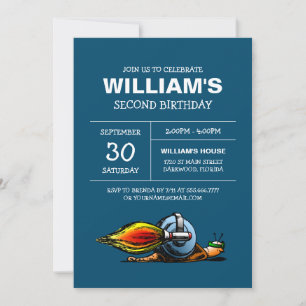 Invitation d'anniversaire de Rocket Snail