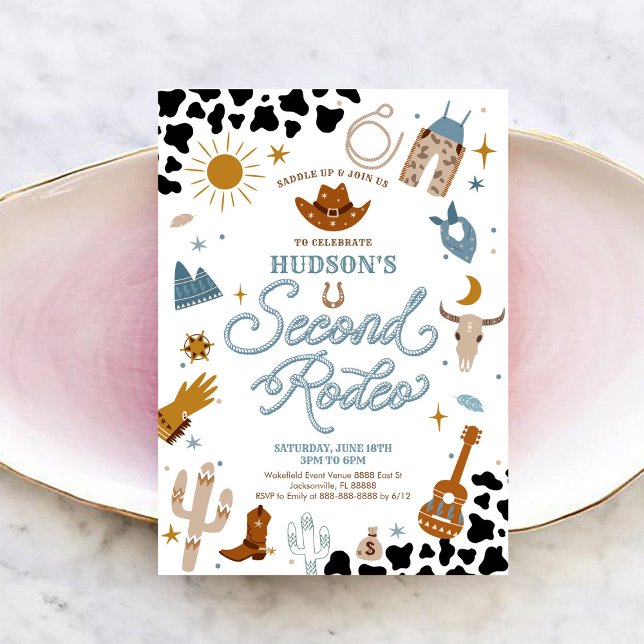 Invitation d'anniversaire de Rodéo Thème Western (Créateur téléchargé)