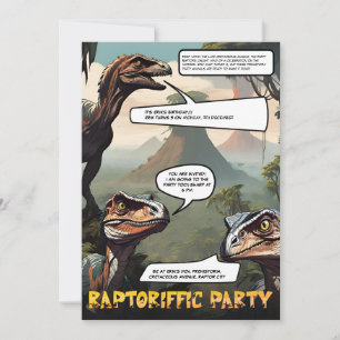 Invitation d'anniversaire de roman graphique sur l