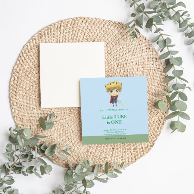 Invitation d'anniversaire de Royal Prince (Créateur téléchargé)