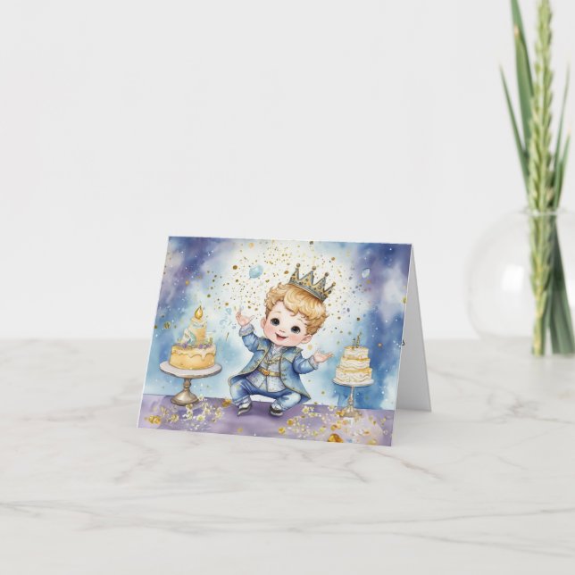 Invitation d'anniversaire de Royal Prince (Devant)