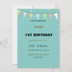 invitation d'anniversaire de rue de sésame personn