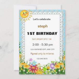 invitation d'anniversaire de rue de sésame personn